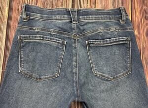 💋 Democracy Jeans Ab Solution Bootcut Women’s Size 2 Stretch Distressed